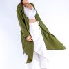 Jade Linen Kimono Bohemian Style Robe Dress Long