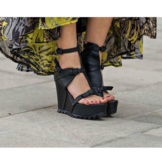 Genuine Leather Platform Sandals/woman Must Have Wedges/woman Sandals