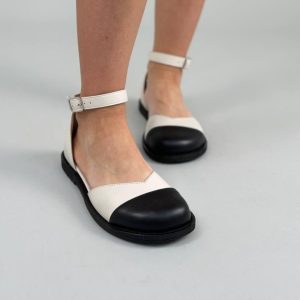 Closed Toe Leather Sandals Women S Round Doll