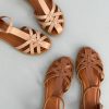 Women S Summer Leather T Strap Sandals With