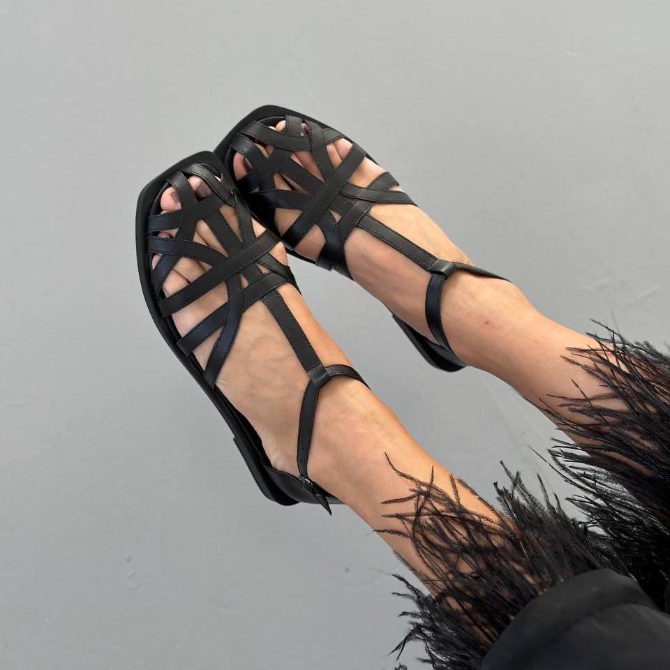 Summer Leather T Strap Sandals With Closed Toe Summer Leather T Strap Sandals With Closed Toe